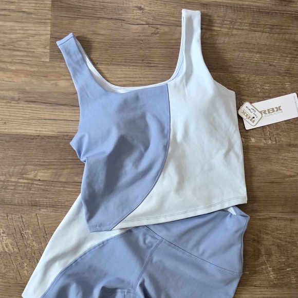 RBX Pants - NWT RBX Two Tone Blue Workout Set- Leggings and Tank Top